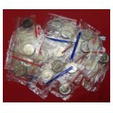 (36) 1961 P&D Jefferson Nickels in Mint Packaging