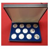 11 pc Set of Susan B Anthony Dollars PD&S