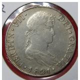 1821 NG Guatemala 8 Reales Silver Coin ***