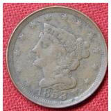 1853 Coronet Type Half Cent
