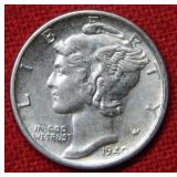 1940 S Mercury Silver Dime