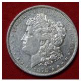 1878 REV of 1879 Morgan Silver Dollar Coin