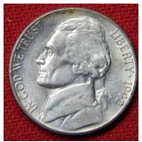 1942 S Jefferson Nickel - Die Break
