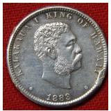 1883 Hawaii Silver Quarter