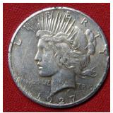 1927 Peace Silver Dollar Coin
