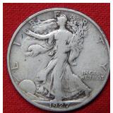 1927 S Walking Liberty Silver Half Dollar Coin