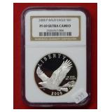 2008 P Bald Eagle Silver $1 NGC PF69 Ultra Cameo