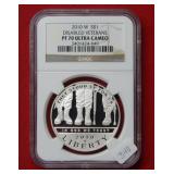 2010 W Disabled Veterans Silver $1 NGC PF70