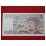 1991 France 20 Franc Replacement Note