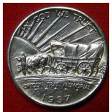 1937 D Oregon Trail Silver Comm Half Dollar Coin