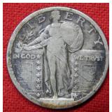 1918 S Standing Liberty Silver Quarter Coin