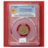 1859 Indian Head Cent PCGS Genuine XF Details