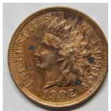 1902 Indian Head Cent - Red & Brown