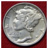 1939 S Mercury Silver Dime