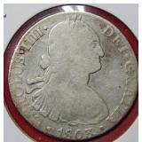 1803 FT Mexico Silver 8 R Coin