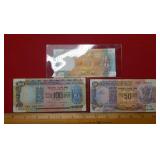 Three Misc Dates India Rupee Notes - 10, 50, 100