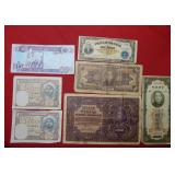 (7) Assorted Foreign Currency Notes