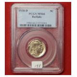 1938 D Buffalo Nickel PCGS MS66