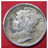 1917 Mercury Silver Dime