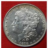 1878 Morgan Silver Dollar 7/8 Tail Feathers