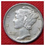 1924 Mercury Silver Dime - Early Date