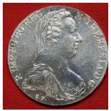 1780 Maria Theresa Restrike Silver Coin