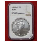 2024 Silver Eagle 1oz NGC MS70