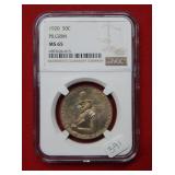 1920 Pilgrim Comm Silver Half Dollar NGC MS65