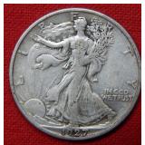 1927 S Walking Liberty Silver Half Dollar