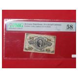 10 Cent Fractional Currency - 3rd Issue PMG 58