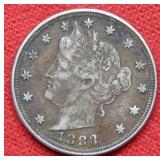 1883 Liberty Head Nickel - With Cents