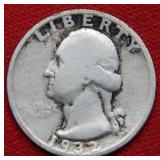1932 S Washington Silver Quarter