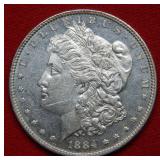 1884 Morgan Silver Dollar Coin