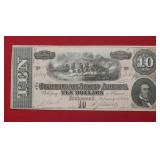 1864 $10 Confederate Note