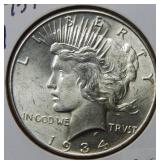 1934 Peace Silver Dollar