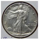1941 D Walking Liberty Silver Half Dollar
