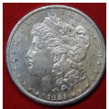 1881 S Morgan Silver Dollar Coin