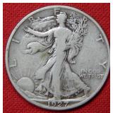 1927 S Walking Liberty Silver Half Dollar Coin