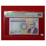 1989 Lesotho Central Bank 50 Maloti PMG 66