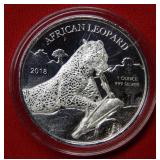 2018 Australia Leopard 1oz Silver Dollar