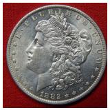 1882 O/S Morgan Silver Dollar Coin