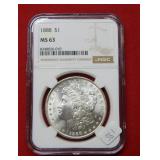 1888 Morgan Silver Dollar NGC MS63