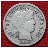 1912 Barber Silver Dime