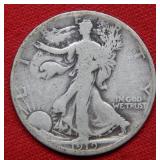 1919 S Walking Liberty Silver Half
