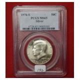 1976 S Kennedy Silver Half Dollar PCGS MS65