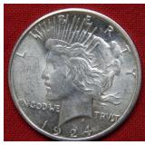 1924 S Peace Silver Dollar