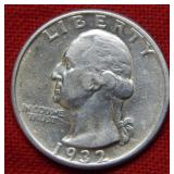 1932 D Washington Silver Quarter