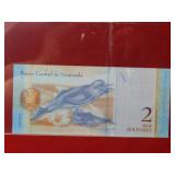 2008 2 Bolivares Venezuela Note