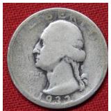 1932 D Washington Silver Quarter