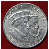 1924 Huguenot Commemorative Silver Half Dollar